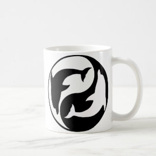 Caneca De Café Yin Yang Dolphin Mug