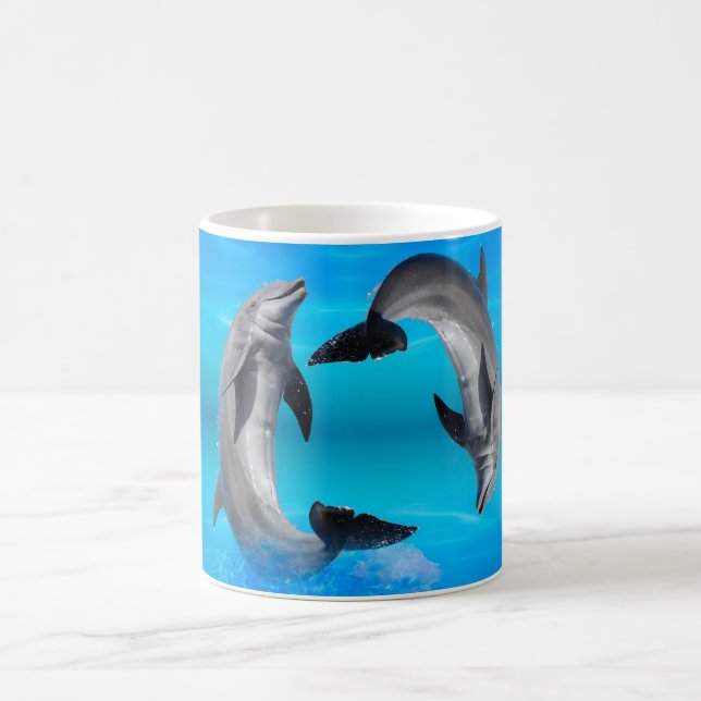 Caneca De Café Yin Yang Dolphins (Centro)