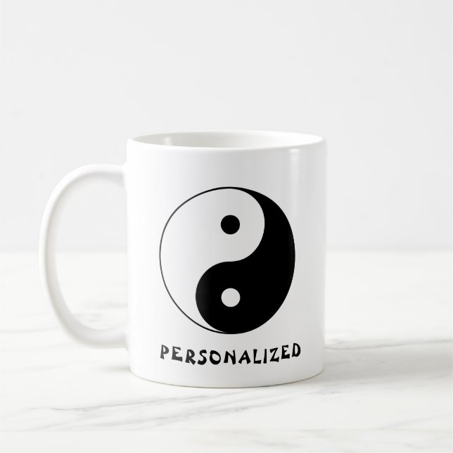 Caneca De Café Yin Yang Mug Personalizado (Esquerda)