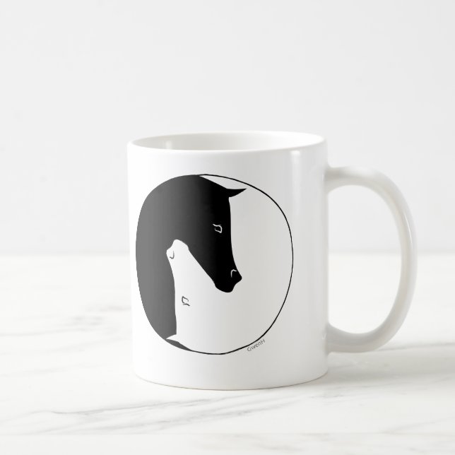 Caneca De Café Ying equestre Yang (Direita)