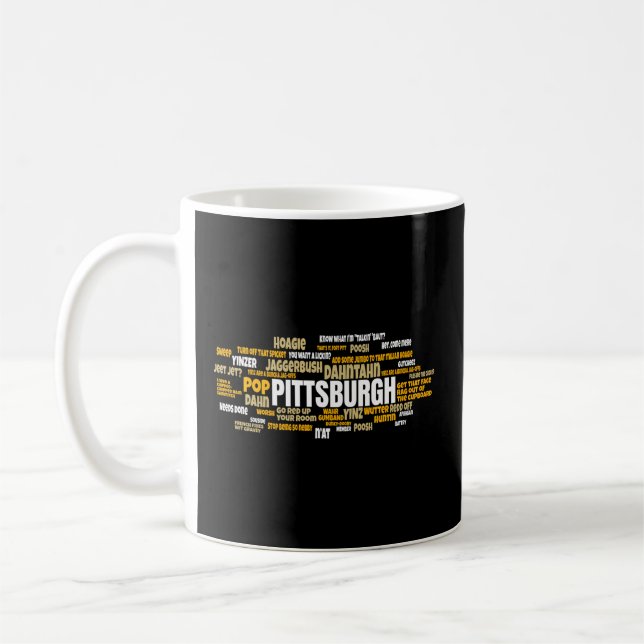 Caneca De Café Yinzer Pittsburghese Pittsburgh Jagoff Pride Penns (Esquerda)