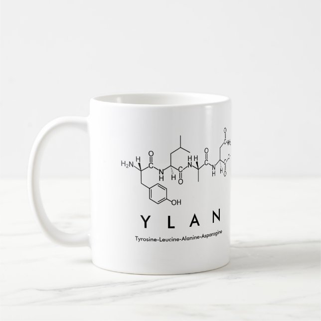 Caneca De Café Ylan peptide name mug (Esquerda)