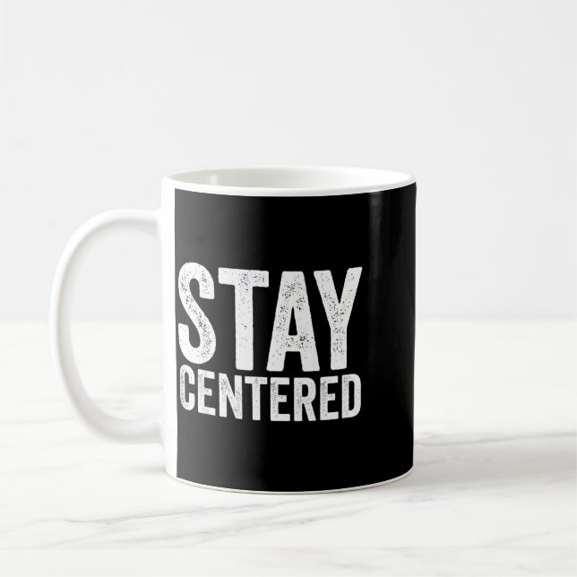 Caneca De Café Yoga Bem-Estar Meditação Consciente Centrado (Esquerda)