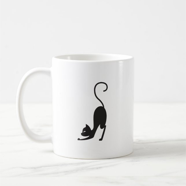 Caneca De Café Yoga cat (Esquerda)