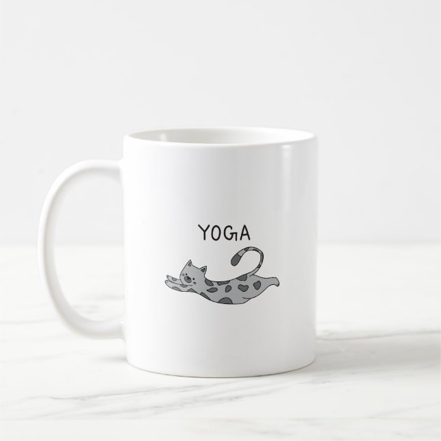 Caneca De Café Yoga Cat (Esquerda)