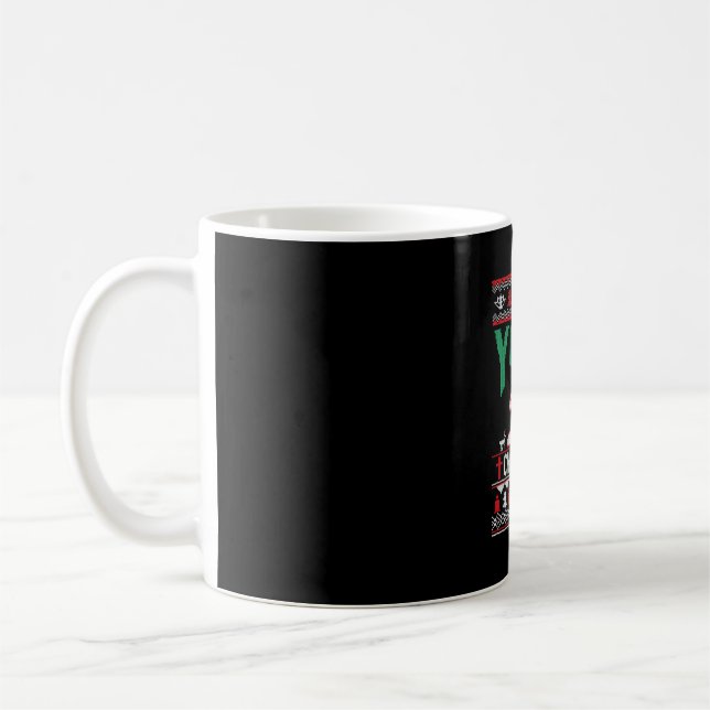Caneca De Café Yoga Christmas Shirt (Esquerda)