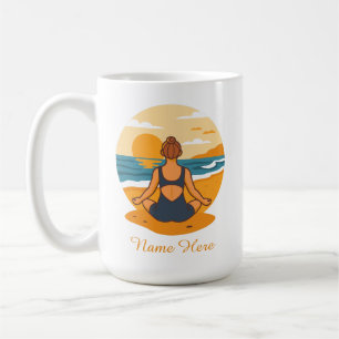 Caneca De Café Yoga de Mindfulness Personalizado