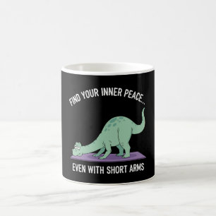 Caneca De Café Yoga Divertido de Dinossauro: Encontre Sua Paz Int