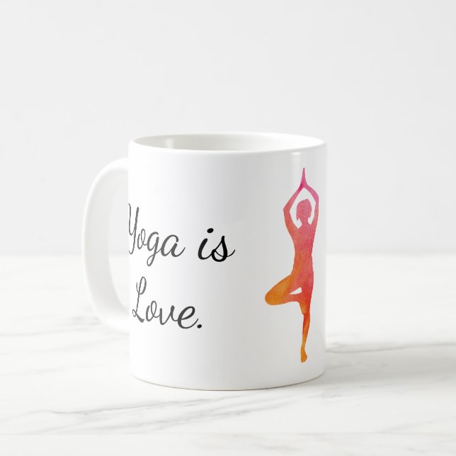 Caneca De Café Yoga é Life 2 Mug (Frente Esquerda)