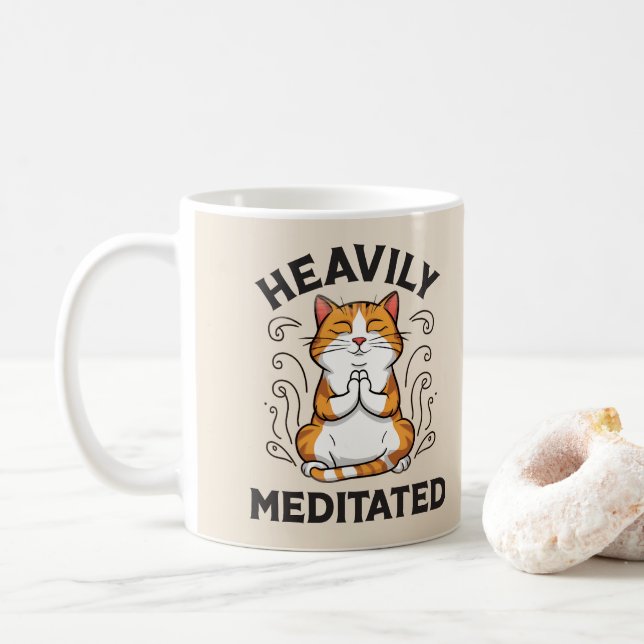 Caneca De Café Yoga Engraçada e Pesada (Com Donut)