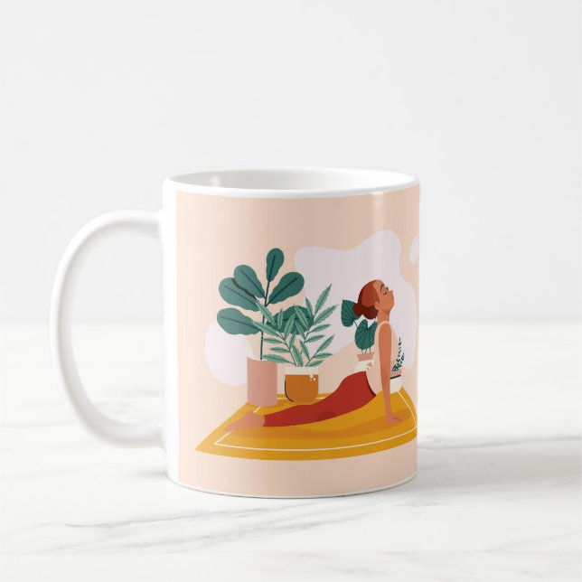 Caneca De Café Yoga Pose Divertida (Esquerda)