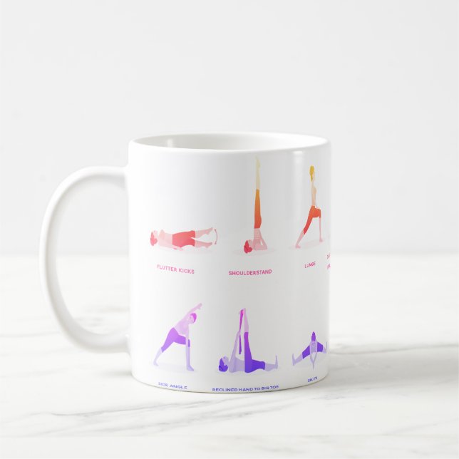 Caneca De Café Yoga Pose Mugs Personalizados para Presença (Esquerda)