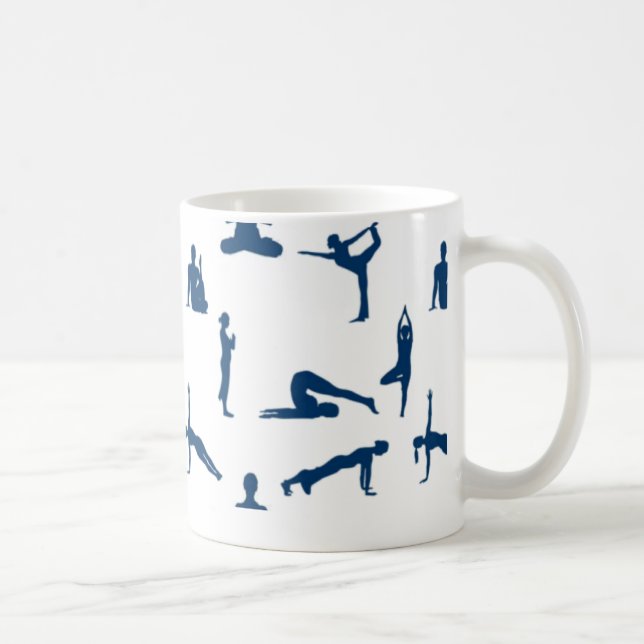 Caneca De Café Yoga Poses (Direita)