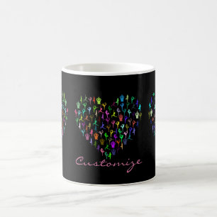Caneca De Café Yoga Poses Heart Thunder_Cove