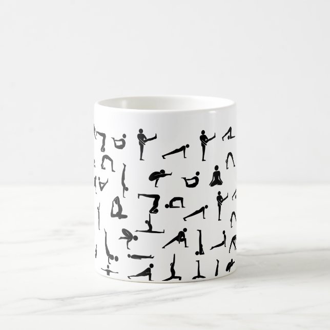 Caneca De Café Yoga Postures Mug (Centro)