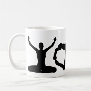 Caneca De Café Yoga Silhouettes