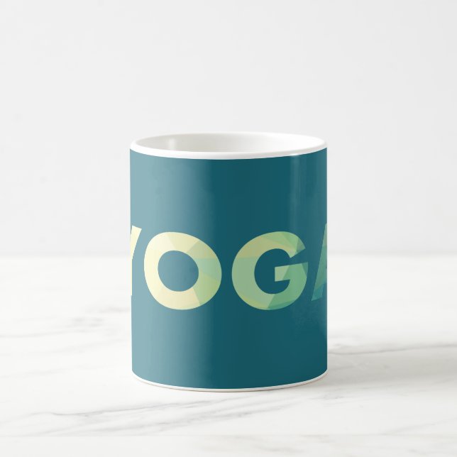Caneca De Café Yoga Teal Yellow (Centro)