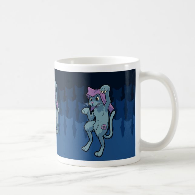 Caneca De Café Yokai Bakeneko - Gato Dançante (Direita)