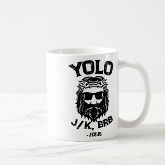 Caneca De Café Yolo Jk Brb Jesus Funny Easter Day Ressurection Ch