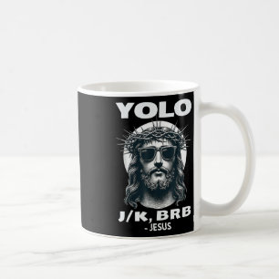 Caneca De Café Yolo Jk Brb Jesus Legal Dia da Páscoa