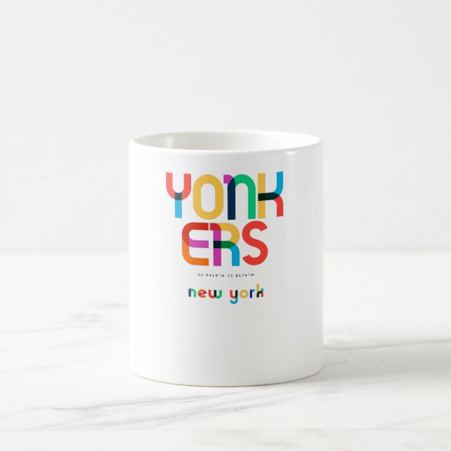 Caneca De Café Yonkers New York Meio século, Pop Art, (Centro)