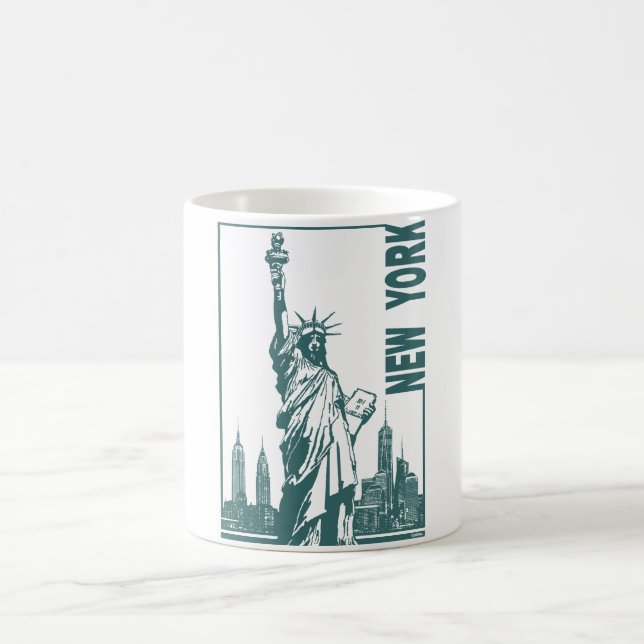 Caneca De Café York-Estátua nova da liberdade (Centro)