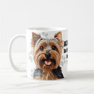 Caneca De Café Yorkie Mãe Personalizada, Yorkie Pai, Yorkie Lover