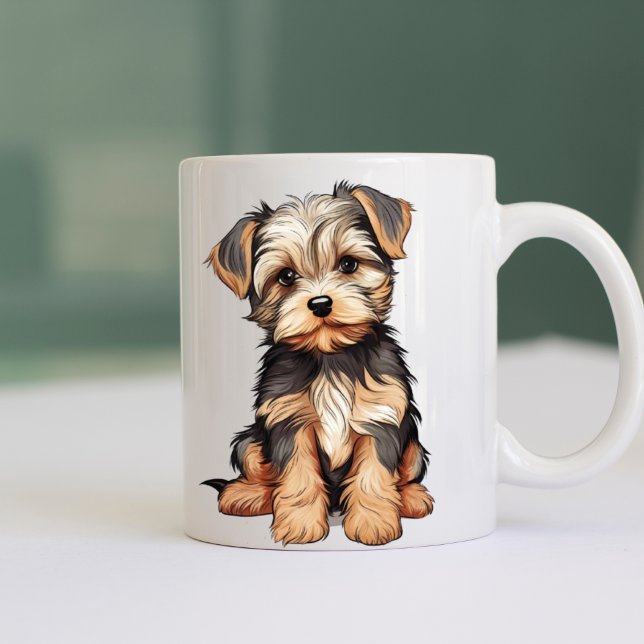 Caneca De Café yorkie mug (Criador carregado)