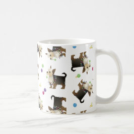 Caneca De Café Yorkie natalino Cachorro Sem Costura Mug