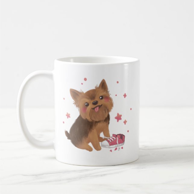 Caneca De Café Yorkie, o melhor causador de problemas (Esquerda)