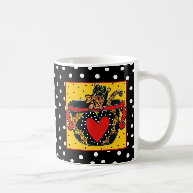 Caneca De Café Yorkie Poo (Direita)