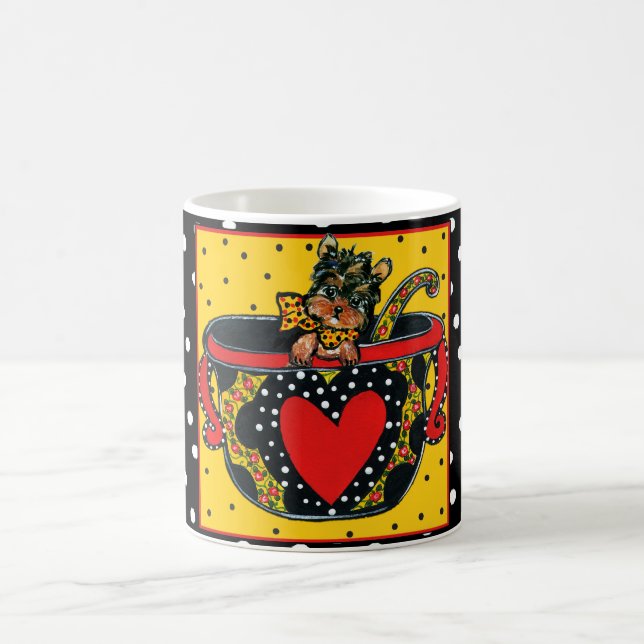 Caneca De Café Yorkie Poo (Centro)