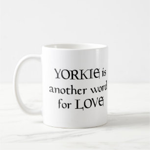 caneca de café yorkie word