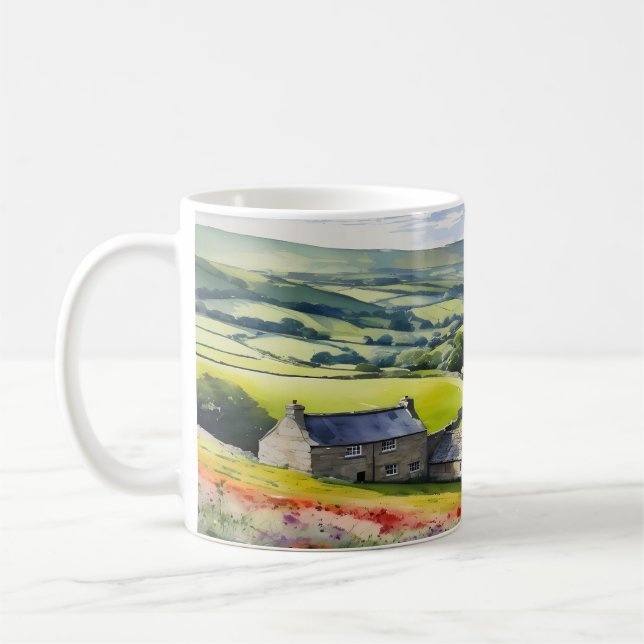 Caneca De Café "Yorkshire Meadowsong" Landscape Yorkshire Dales (Esquerda)
