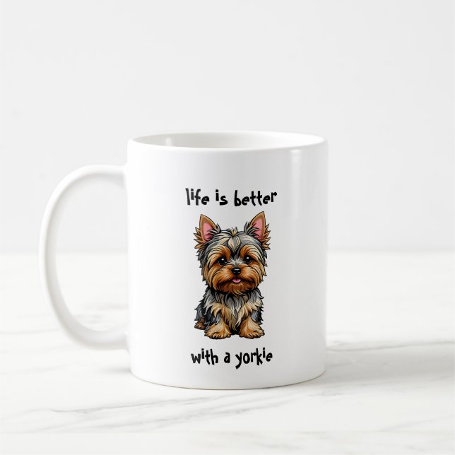Caneca De Café Yorkshire terrier (Esquerda)