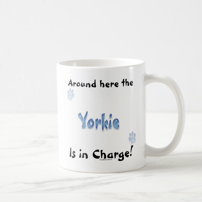 Caneca De Café Yorkshire Terrier Charge (Direita)