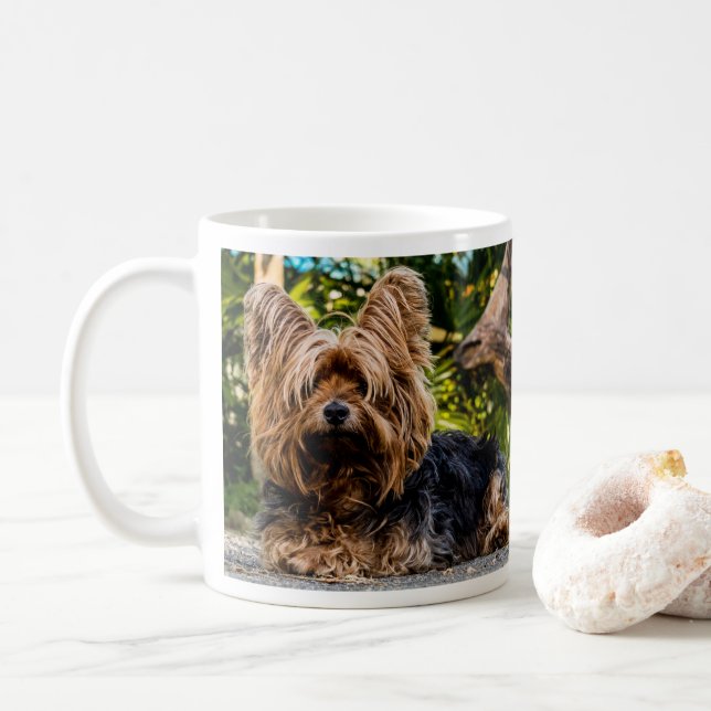 Caneca De Café Yorkshire Terrier Dog (Com Donut)