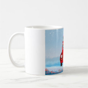 Caneca De Café Yorkshire Terrier Dog Carro Com Papai Noel