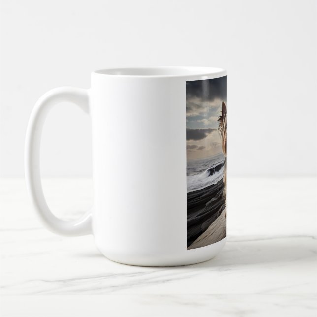 Caneca De Café Yorkshire Terrier Elegante Coffee Mug (Esquerda)