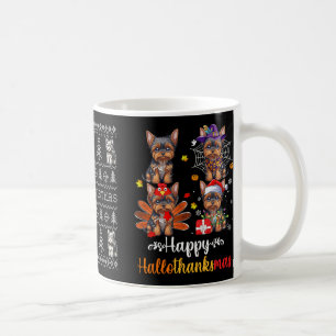 Caneca De Café Yorkshire Terrier Ugly Christmas Sweater Engraçado