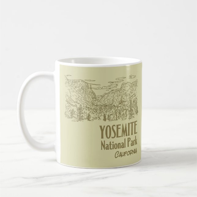 Caneca De Café Yosemite National Park California Tunnel View (Esquerda)