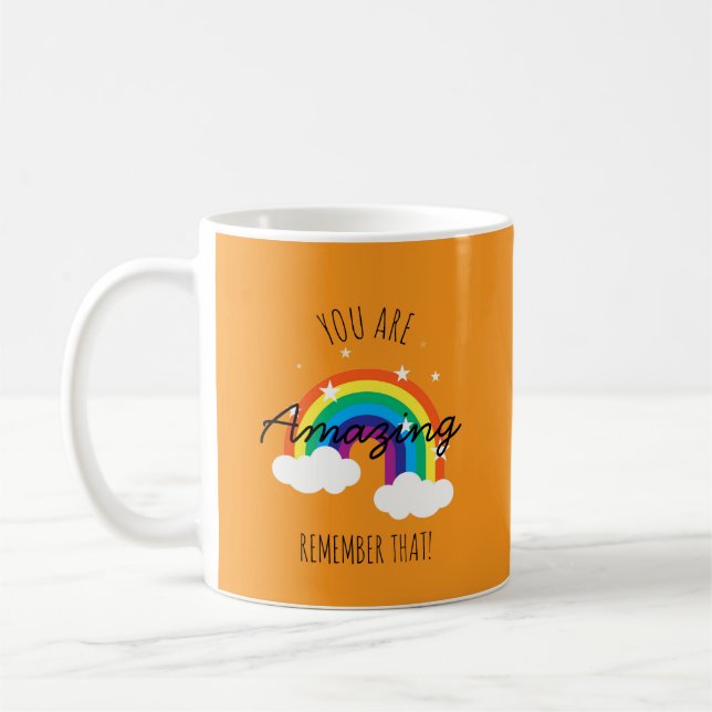 Caneca De Café You Are Amazing - Orange (Esquerda)