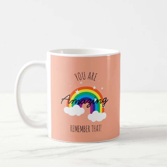 Caneca De Café You Are Amazing - Peach (Esquerda)