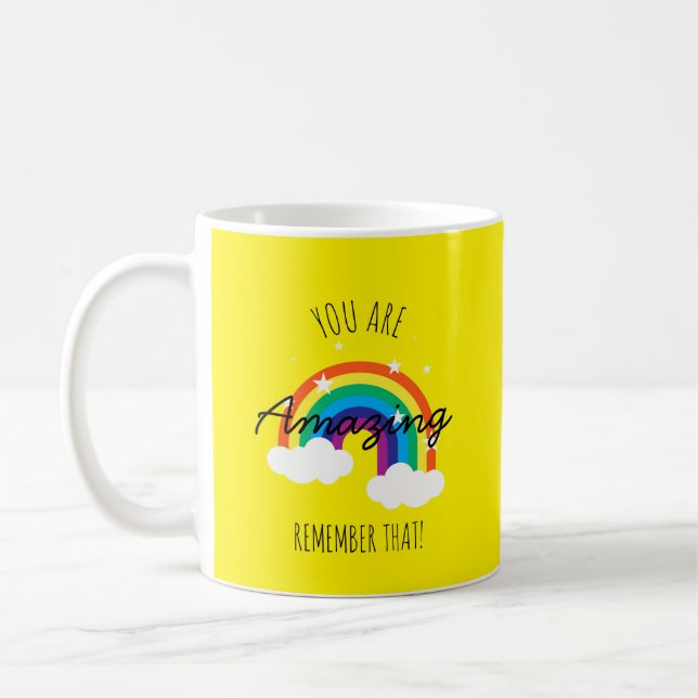 Caneca De Café You Are Amazing - Yellow Mug (Esquerda)