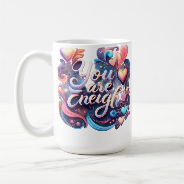 Caneca De Café You Are Enough — Inspirational Affirmation Mug (Esquerda)
