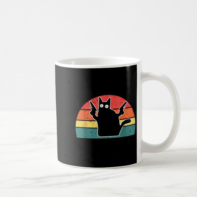 Caneca De Café You Mess With The Meow Meow You Get This Peow Peow (Direita)