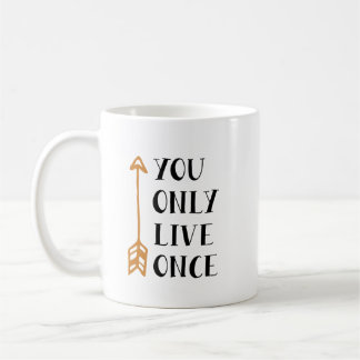 Caneca De Café You Only Live Once – YOLO Arrow Design for T-Shirt