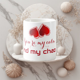 Caneca De Café You’re my calm and my chaos Sweetheart Monogram 