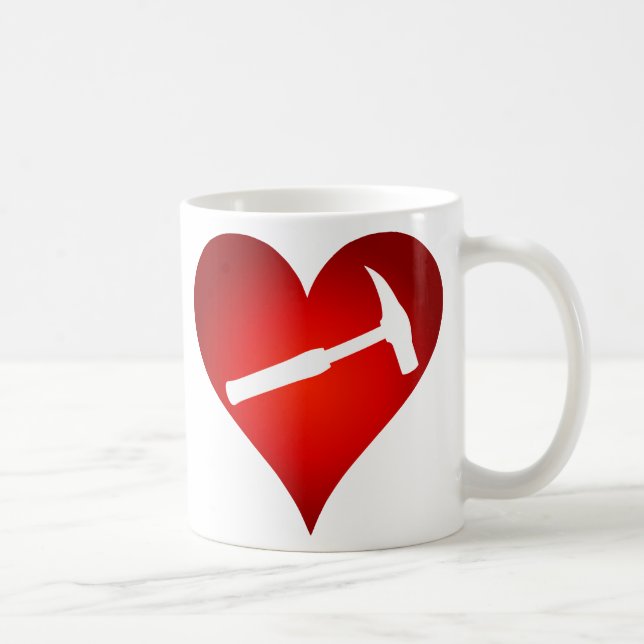 Caneca De Café You Rock My World: Rock Hammer Heart (à esquerda) (Direita)