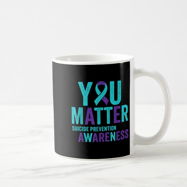 Caneca De Café You Suicide Prevention Awareness Ribbon  (Direita)